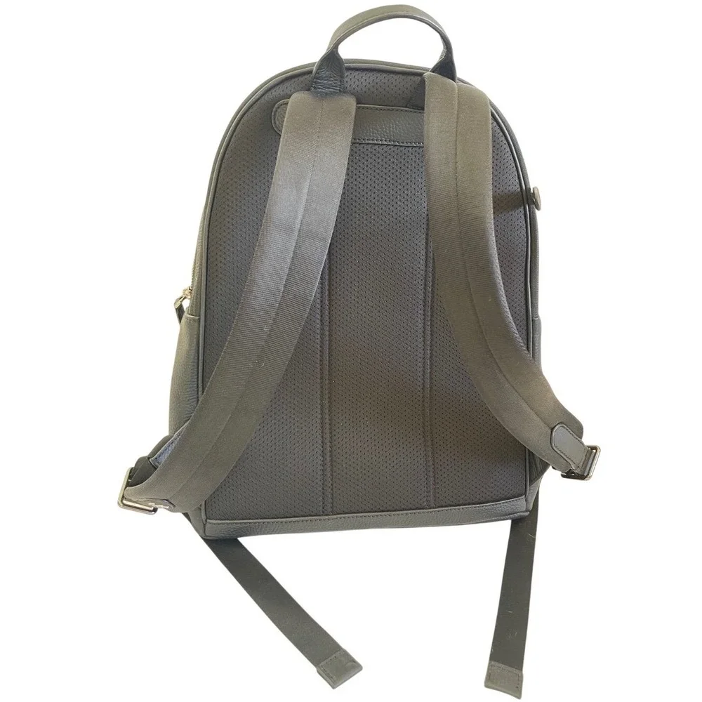 Michael Kors Hudson Commuter Black‎ Pebble Leather Striped Backpack Work Travel